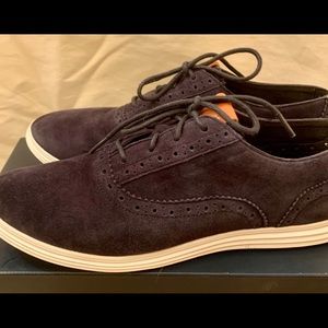 Cole Haan Ella Grand II Oxford in blue suede